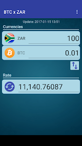 Bitcoin to South African Rand or convert BTC to ZAR