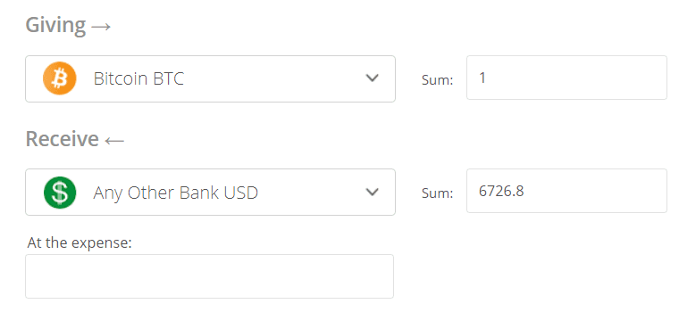 Bitcoin to US Dollar or convert BTC to USD