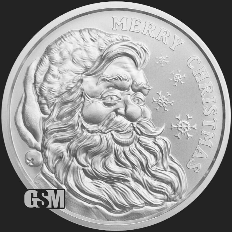 Compare Christmas Santa 1 oz Silver Round dealer prices