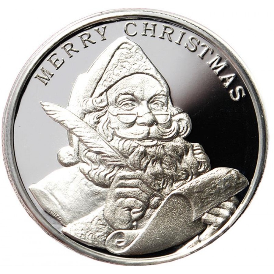 1 oz Silver (Christmas - Santa Claus Waving) - United States – Numista