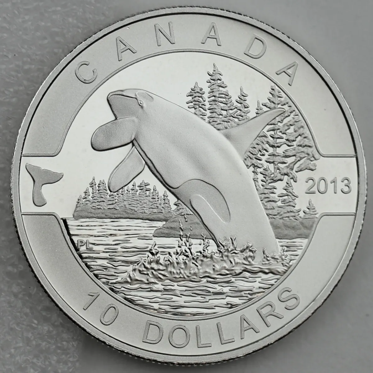 Canada 2oz $10 Silver Proof Coin Orca Killer Whale T - Helia Beer Co