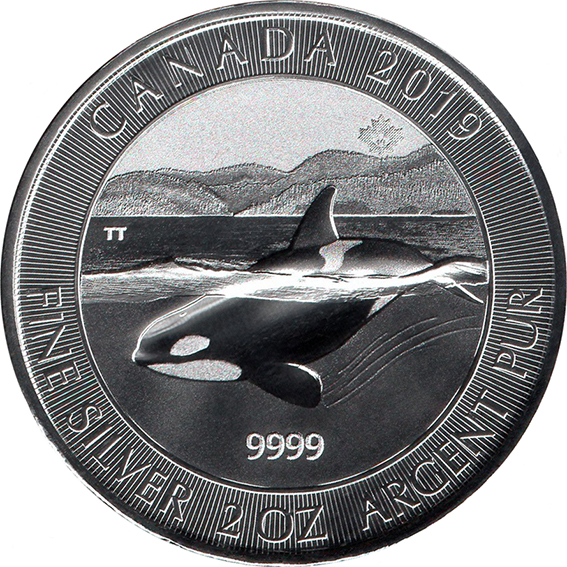 $10 FINE SILVER COIN O CANADA SERIES - ORCA - KILLER WHALE - West Edmonton Coin & Stamp