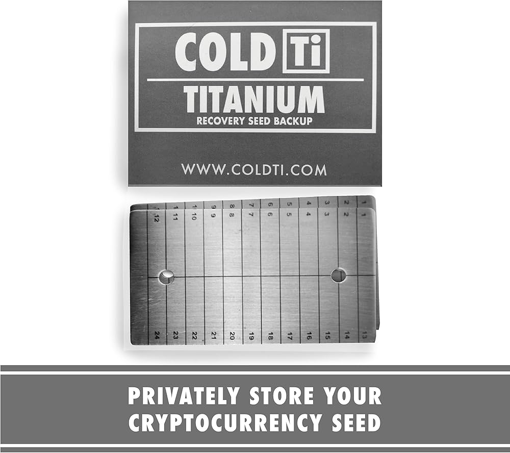 ColdTi - Titanium Crypto Seed Plate for Extremely Durable Cold Storage (Single) - Helia Beer Co