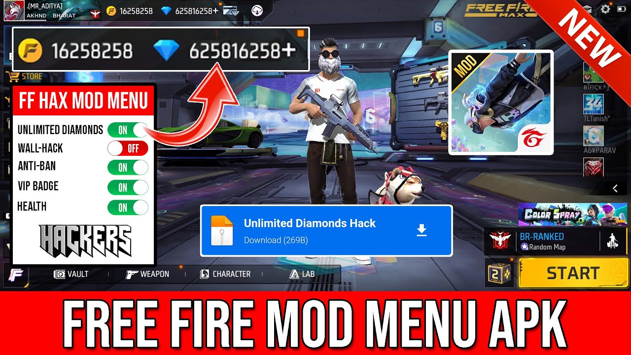 Free Fire Max Mod APK (Diamonds ) Download 