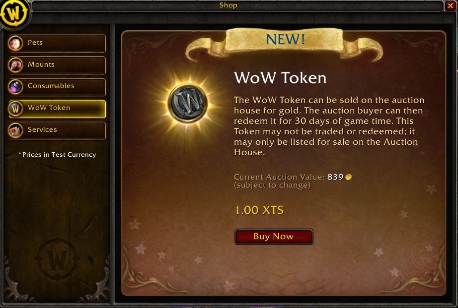 Token Price - WoW Price Hub