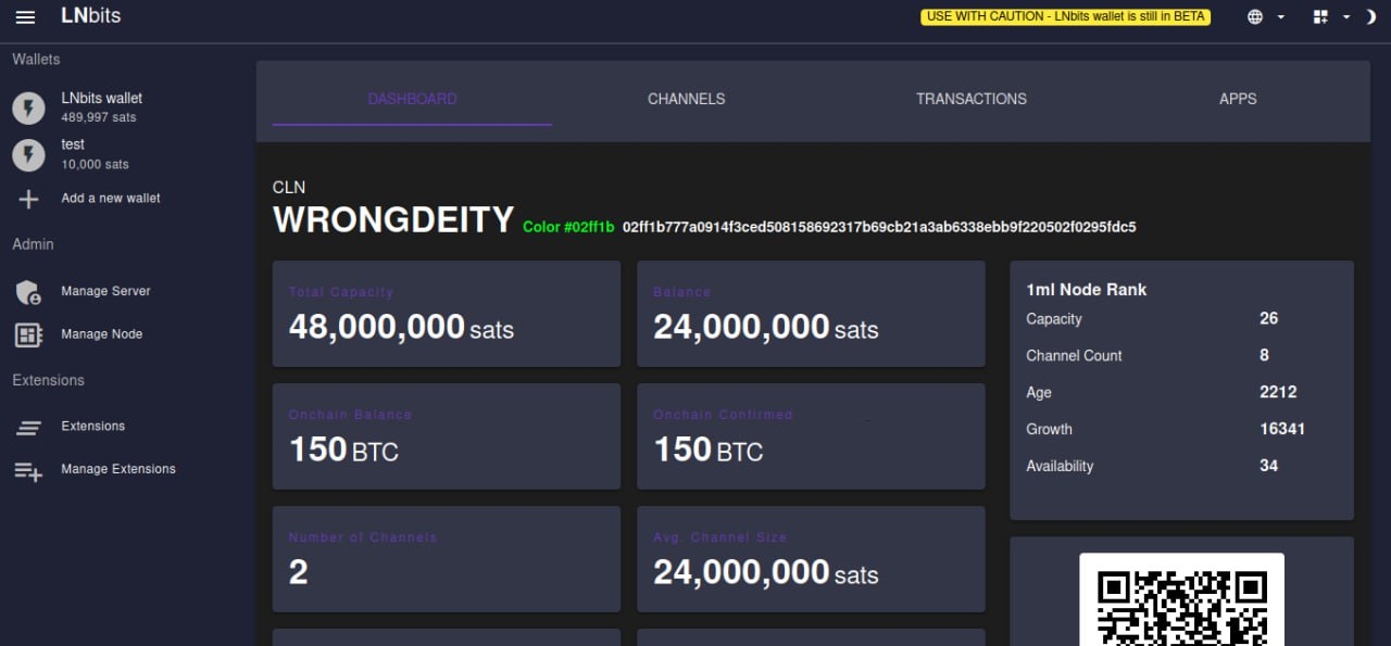 LNbits v Node Management UI for Core Lightning & LND