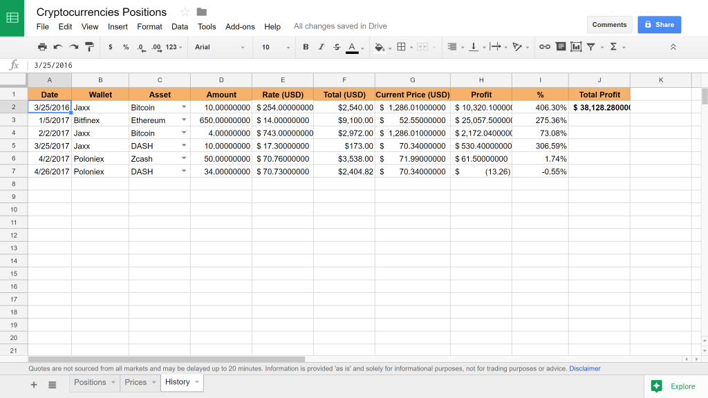 2 Free Crypto Portfolio Tracker Templates for Google Sheets