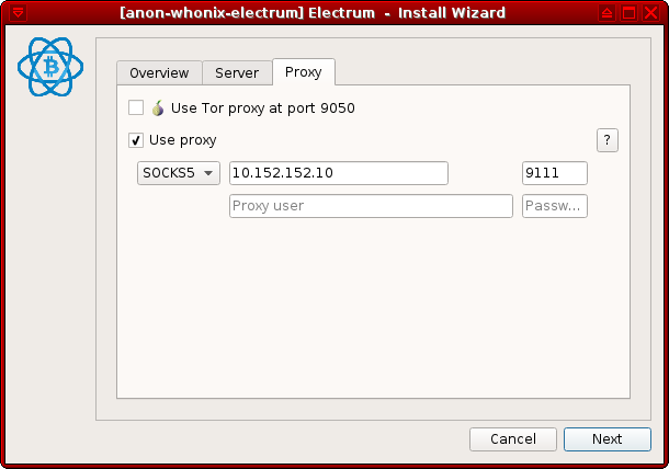 How-to: Use Electrum Bitcoin Wallet in Whonix - Manual Installation