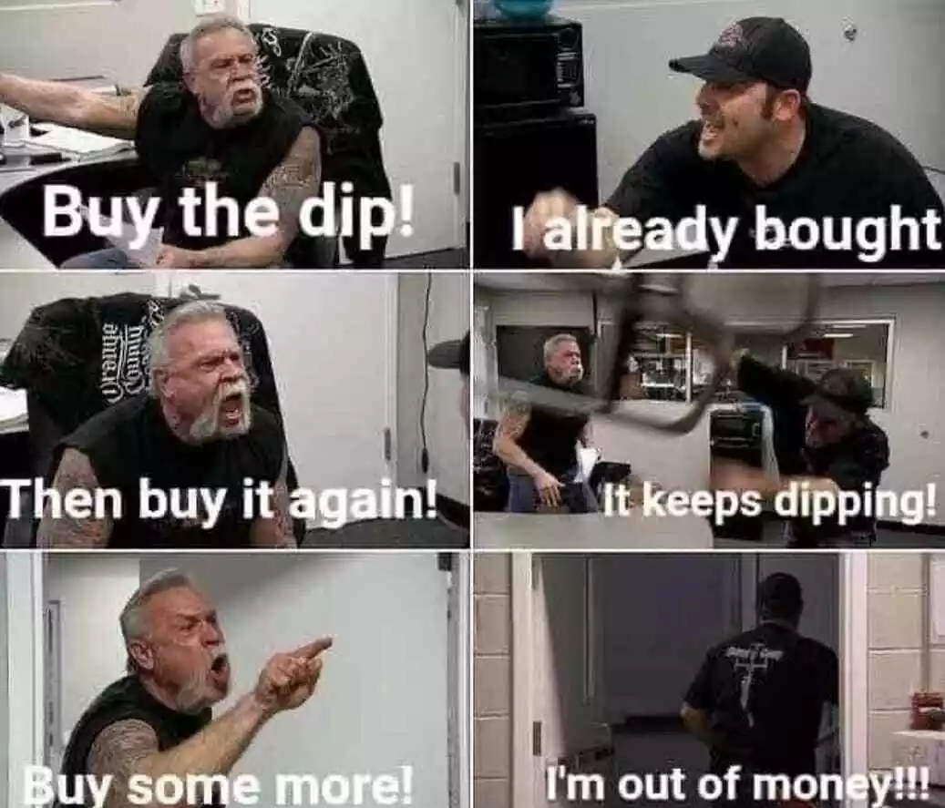 Funny Buy the Dip Memes | Memes, Life insurance awareness month, Business casual slacks