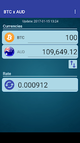 1 BTC to AUD - Bitcoins to Australian Dollars Exchange Rate