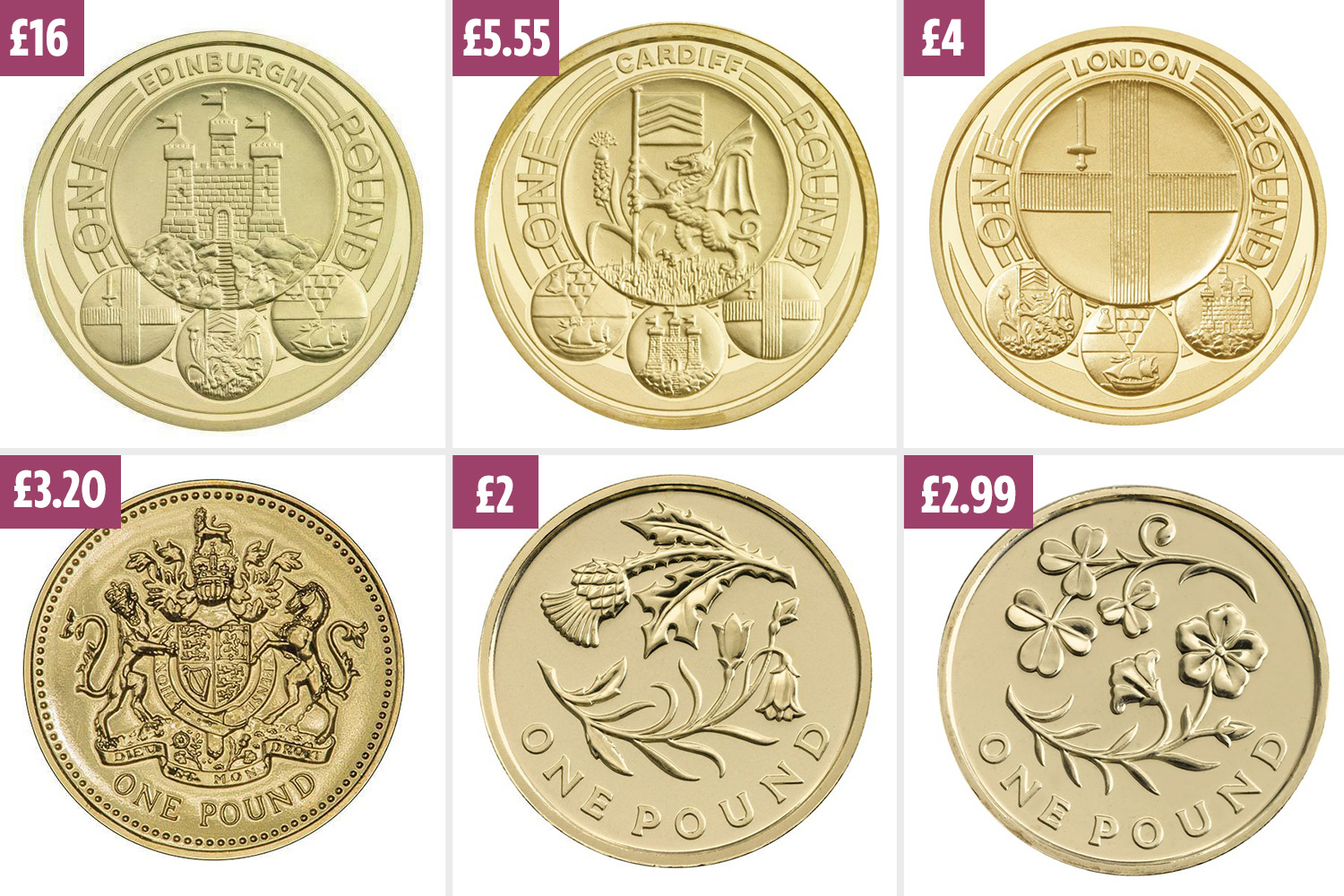 Rarest £1 coins revealed with some worth as much as £50 | The Independent | The Independent