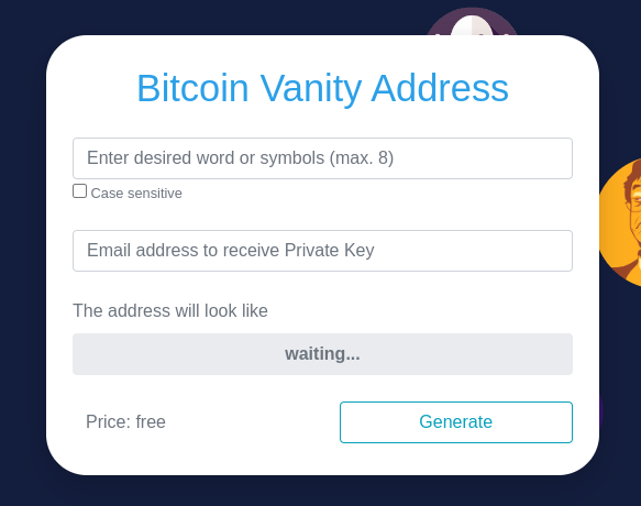 Bitcoin Vanity Address Generator