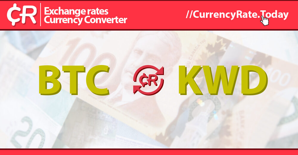 BTC to KWD Exchange Rate - Bitcoin to Kuwaiti Dinar