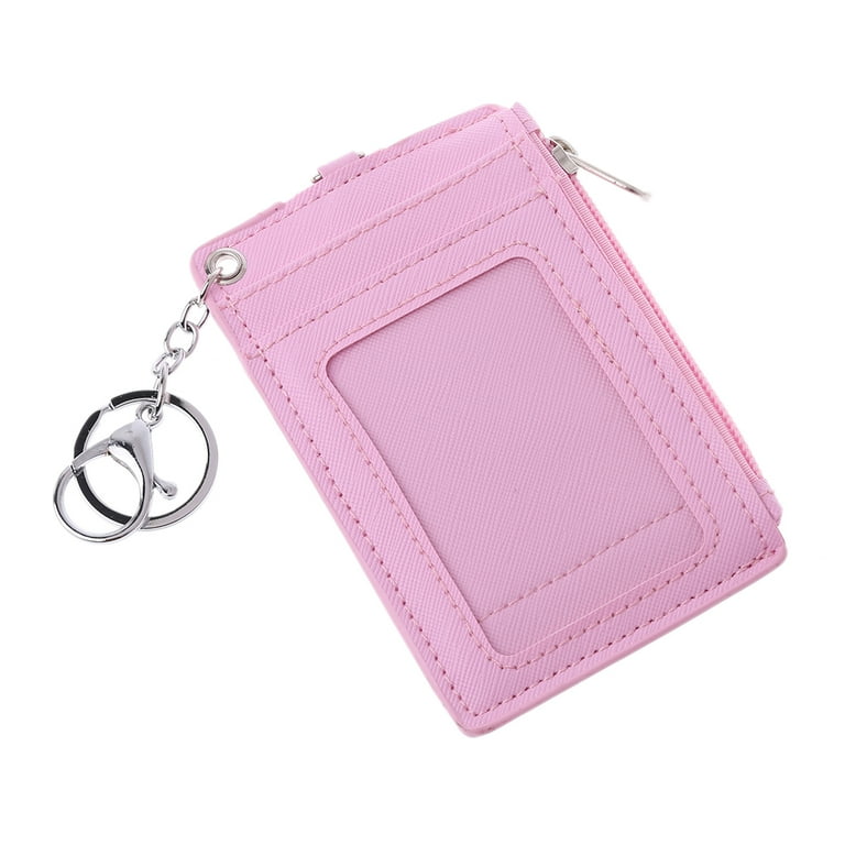 Executive Leather ID Wallet Keychain