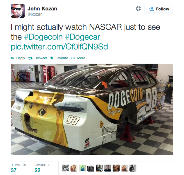 Josh Wise #98 Dogecoin Ford | Model Racing Cars | hobbyDB