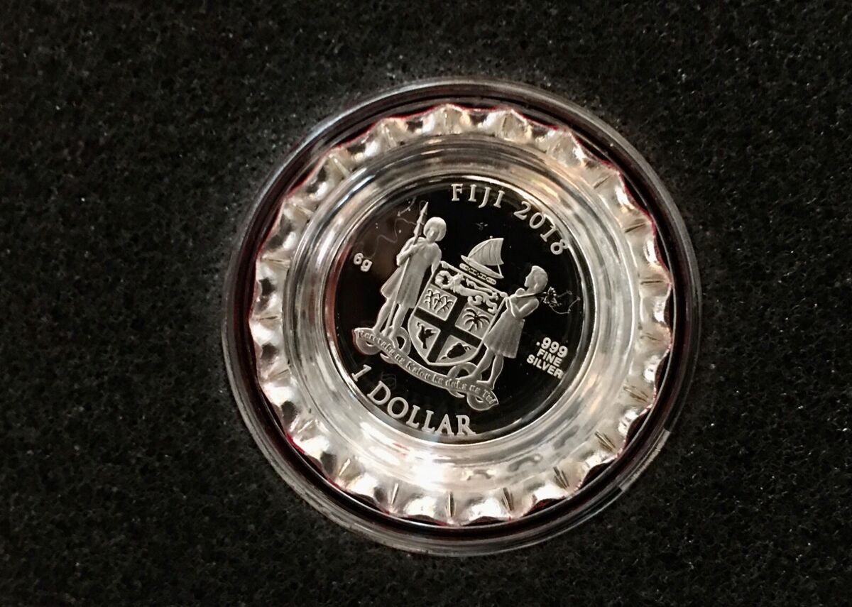 Fiji - 1$ Coca-Cola Bottle Cap - Silver Proof Coin - Coins From World: Sklep numizmatyczny