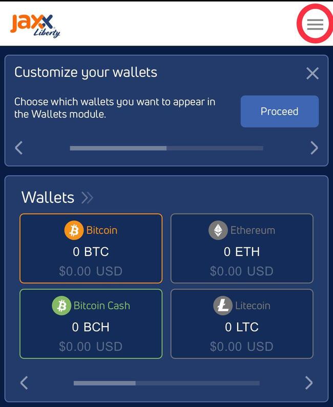 How to recover Jaxx Liberty wallet cryptocurrency? | Coin Wallet