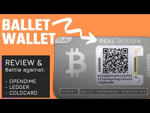 BALLET REAL SERIES BITCOIN COLD STORAGE WALLET CARD (Silver Bitcoin)