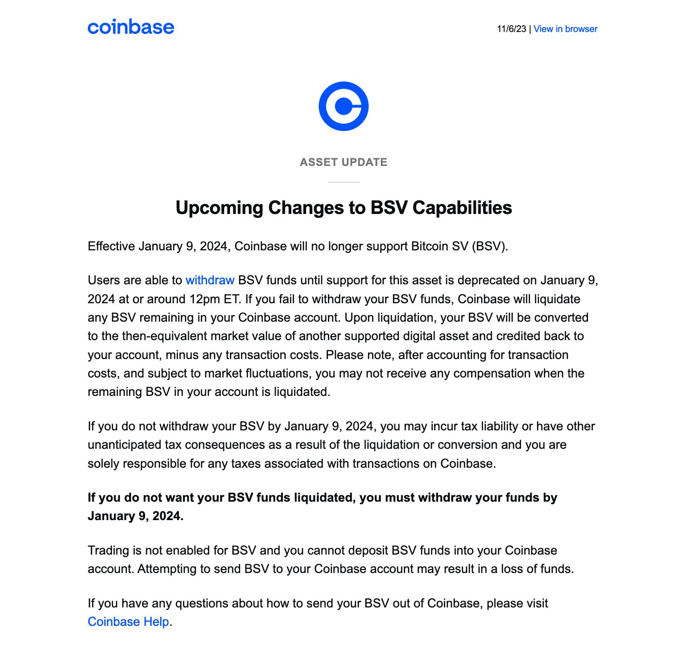 Coinbase Exchange Users Can Now Withdraw Bitcoin Cash Fork BSV - CoinDesk