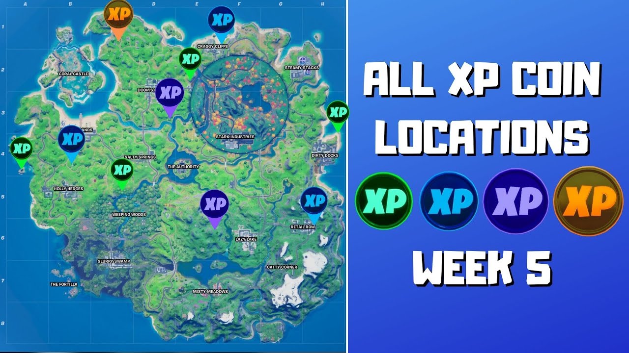 Fortnite Chapter 2 Season 4: Week 2 XP Coins Locations