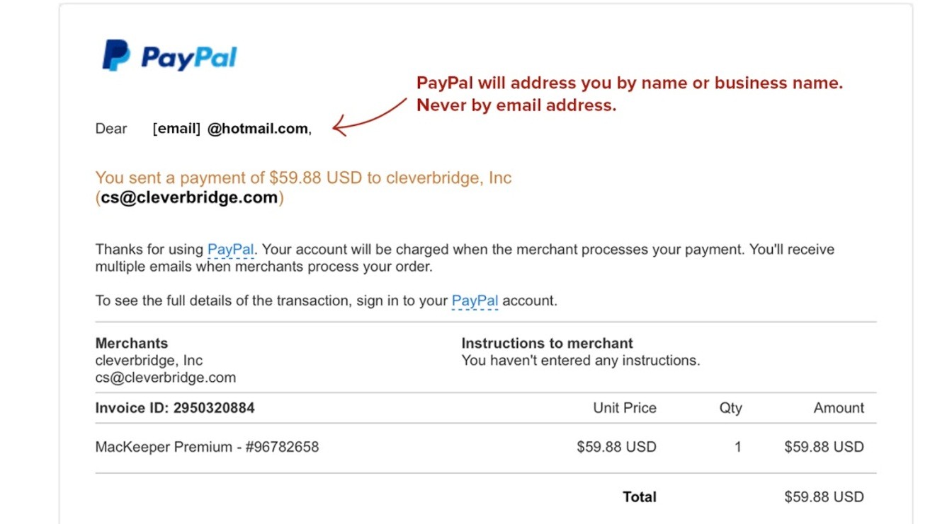 Fake PayPal Email Invoice: Definition. Genio's Financial Terms Glossary