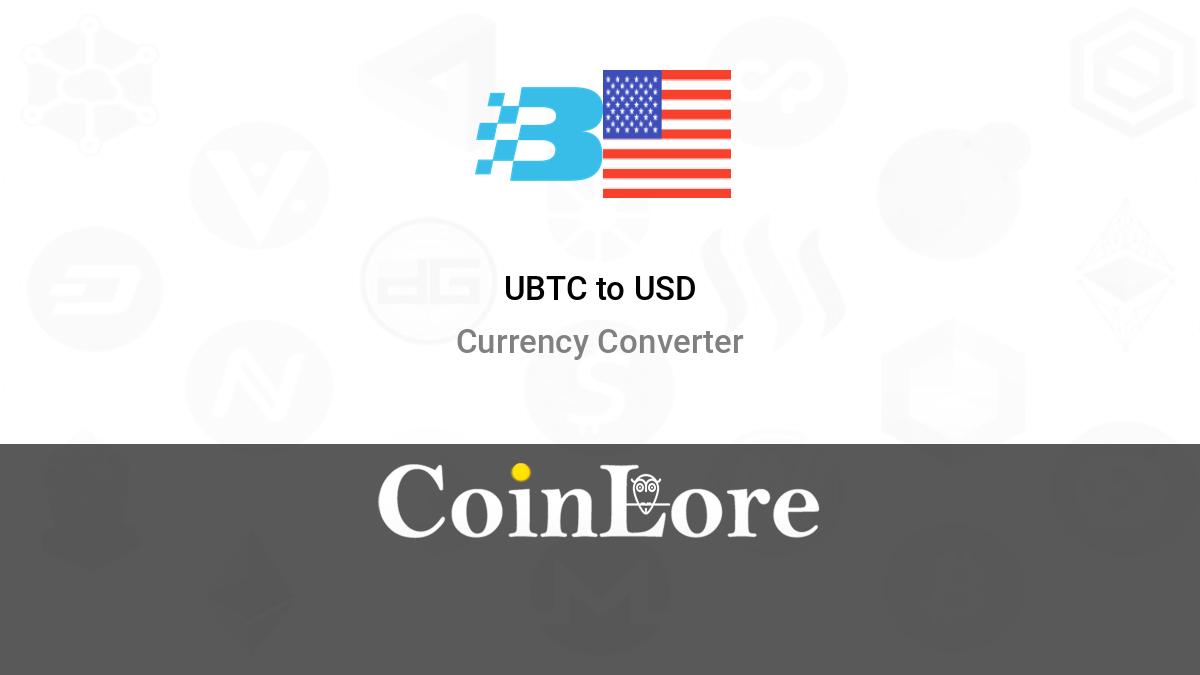 United Bitcoin price today, UBTC to USD live price, marketcap and chart | CoinMarketCap