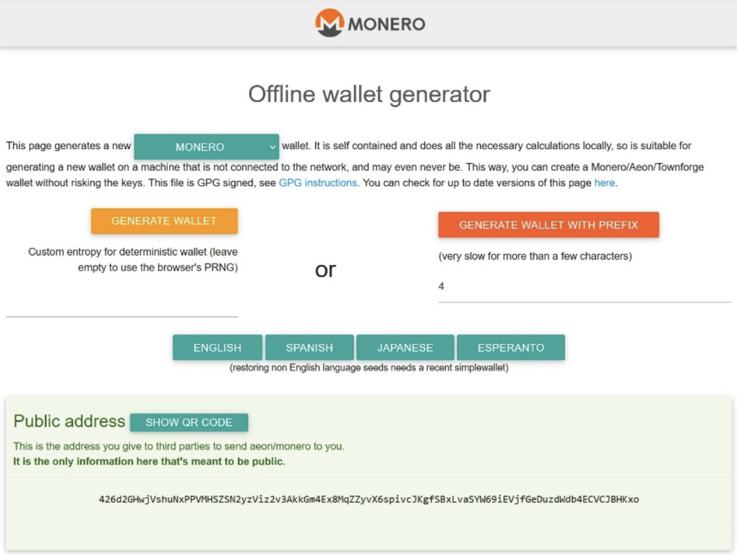 Monero Paper Wallet | Cryptunit