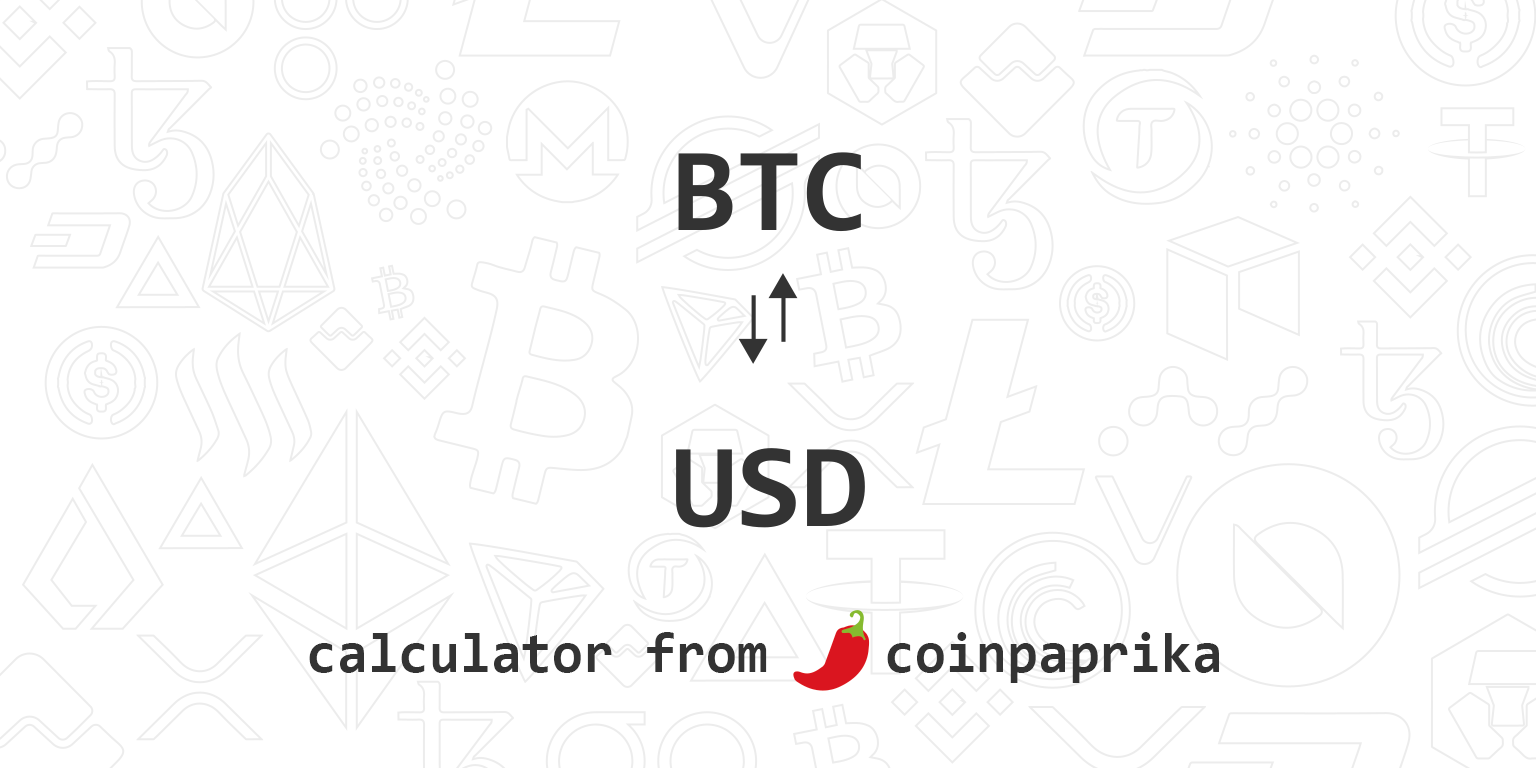 USD to BTC - Convert to bitcoin Live Today