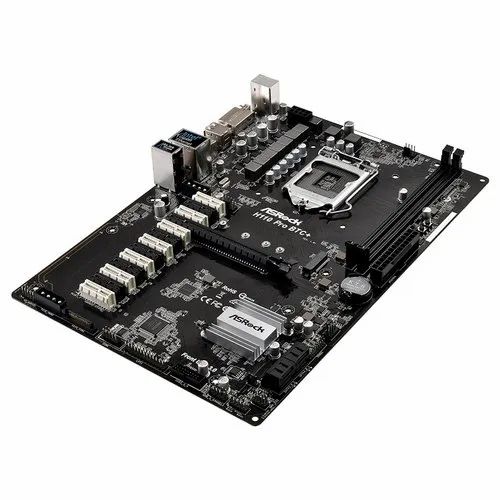 ASRock H Pro BTC+ 13x PCIe Mainboard Mining+CPU Celeron G