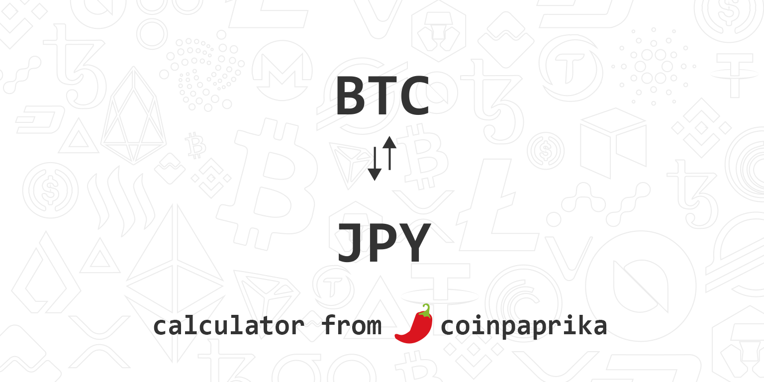 BTC to JPY Exchange Rate | Bitcoin to Japanese Yen Conversion | Live Rate