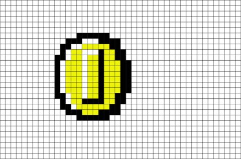 Pixel art, Mario coin, text, rectangle, владыка png | Klipartz