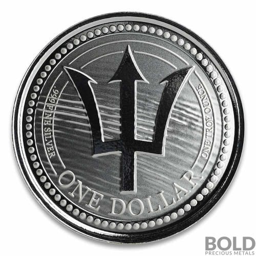 BARBADOS TRIDENT SILVER BULLION (, Scottsdale Mint) - AgAuNEWS