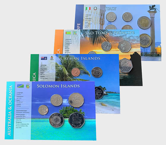 The Coin Sets of All Nations (Franklin Mint, cards, ) Current Market Value.