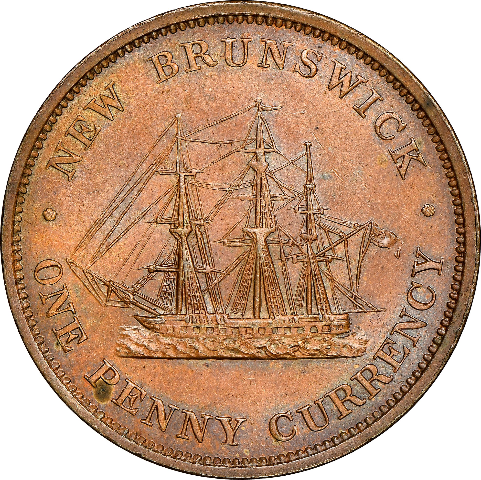 Tall 6 Cent Coin Details - New Brunswick Copper Cents