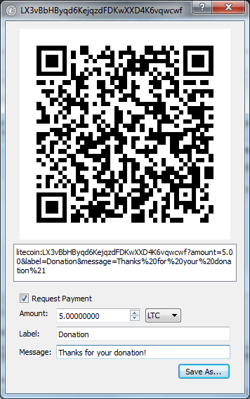 Litecoin QR Code Generator