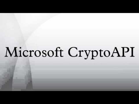 About: Microsoft CryptoAPI