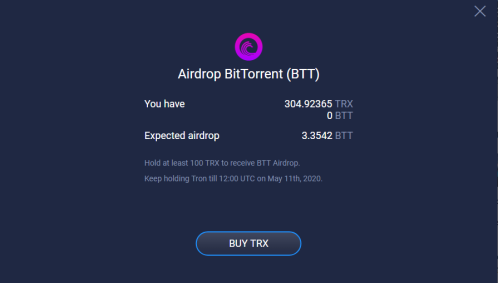 Binance announce support of BitTorrent (BTT) airdrop program for Tron holders