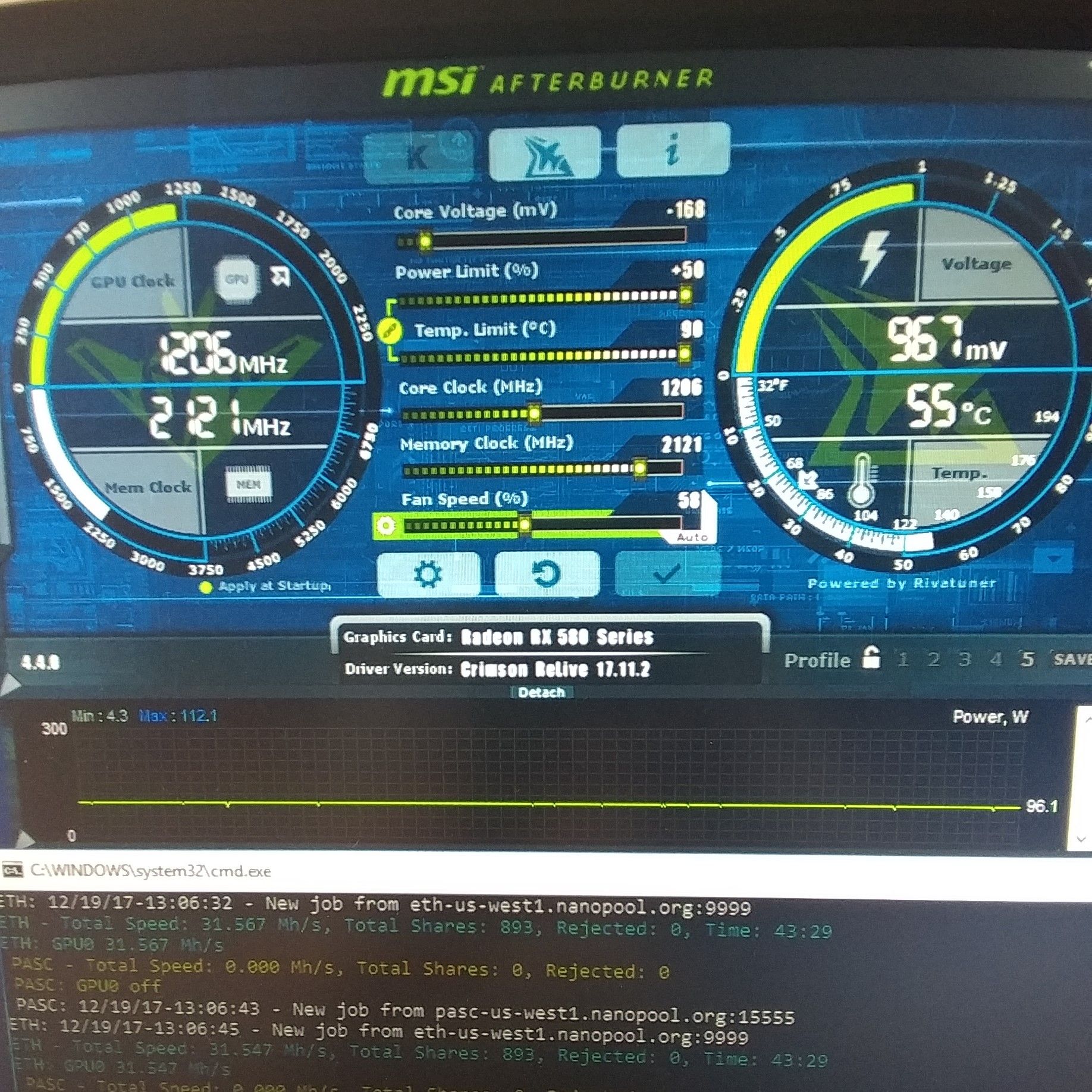 ⚡️ Overclocking AMD RX 8GB for Ethereum mining | Kryptex