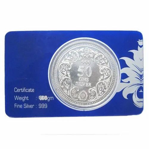 Buy 50 Gm silver Gold Silver Coin Bar Online at Low Price in India Today