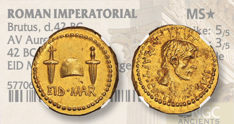 AD Tiberius Gold Aureus : Lugdunum | The Britannia Coin Company