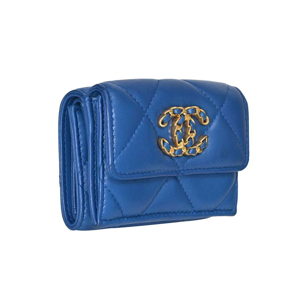 Chanel - Classic Flap Wallet - Navy Blue - Pre-Loved | Bagista