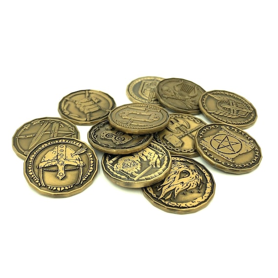 Legendary Metal Coins: RPG Spell Tokens (22) - Mathom Store S.L.