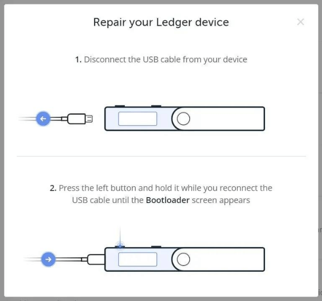 Ledger get stuck on “waiting commands” - Community Technical Support - Cardano Forum