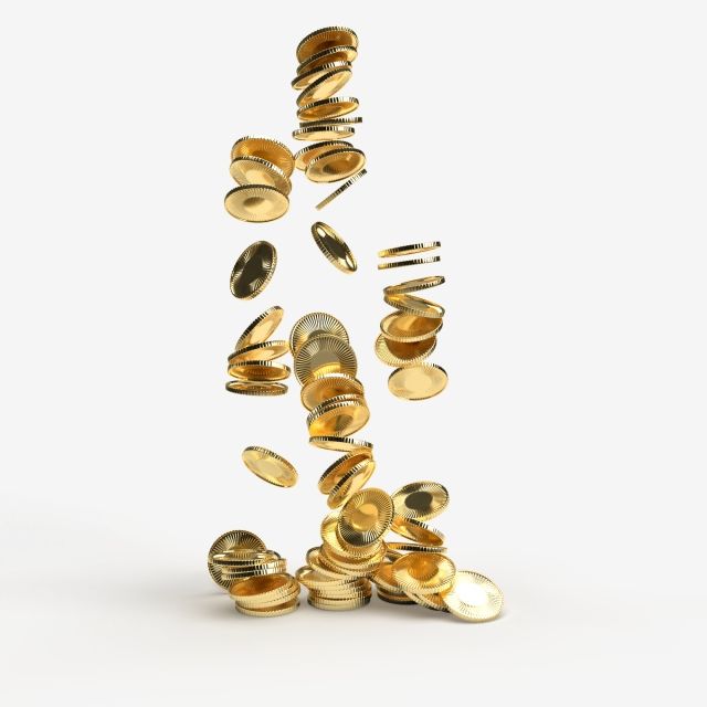 Transparent Gold Coins Falling Png - Coin, Png Download - vhv