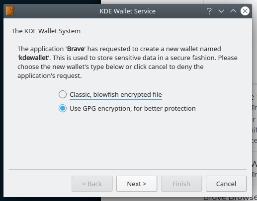 Google Chrome browser and Kwallet