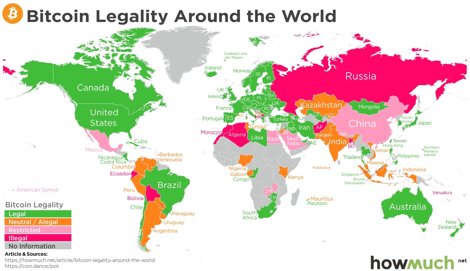 Is Bitcoin Legal? A Country-by-Country Look at the Legality of Bitcoin and Other Cryptocurrencies