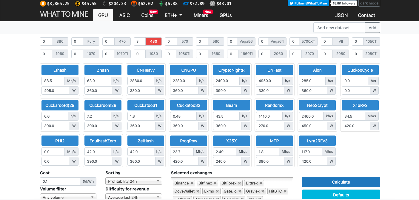 Monero (XMR) Mining Profitability Calculator | CryptoRival