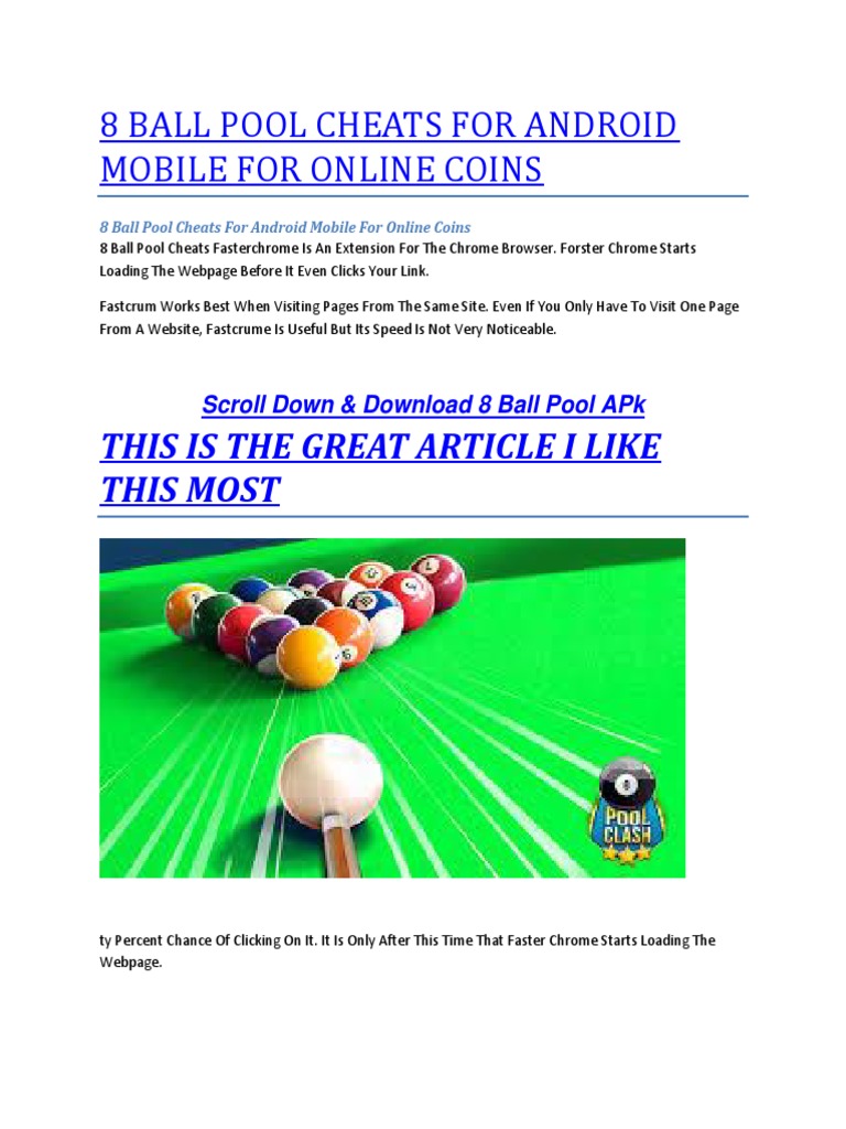 Download 8 Ball Pool Coins APK for Android - Free and Safe Download