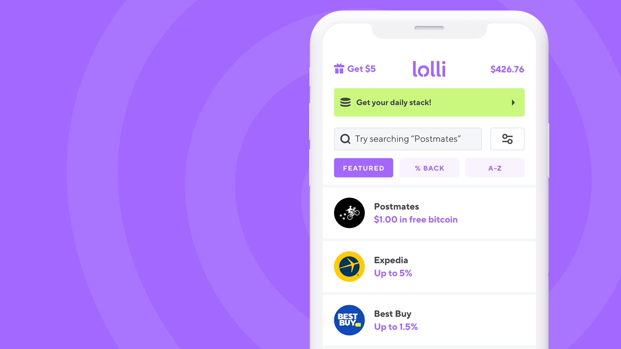 Lolli: Earn Bitcoin and Cash Back Rewards