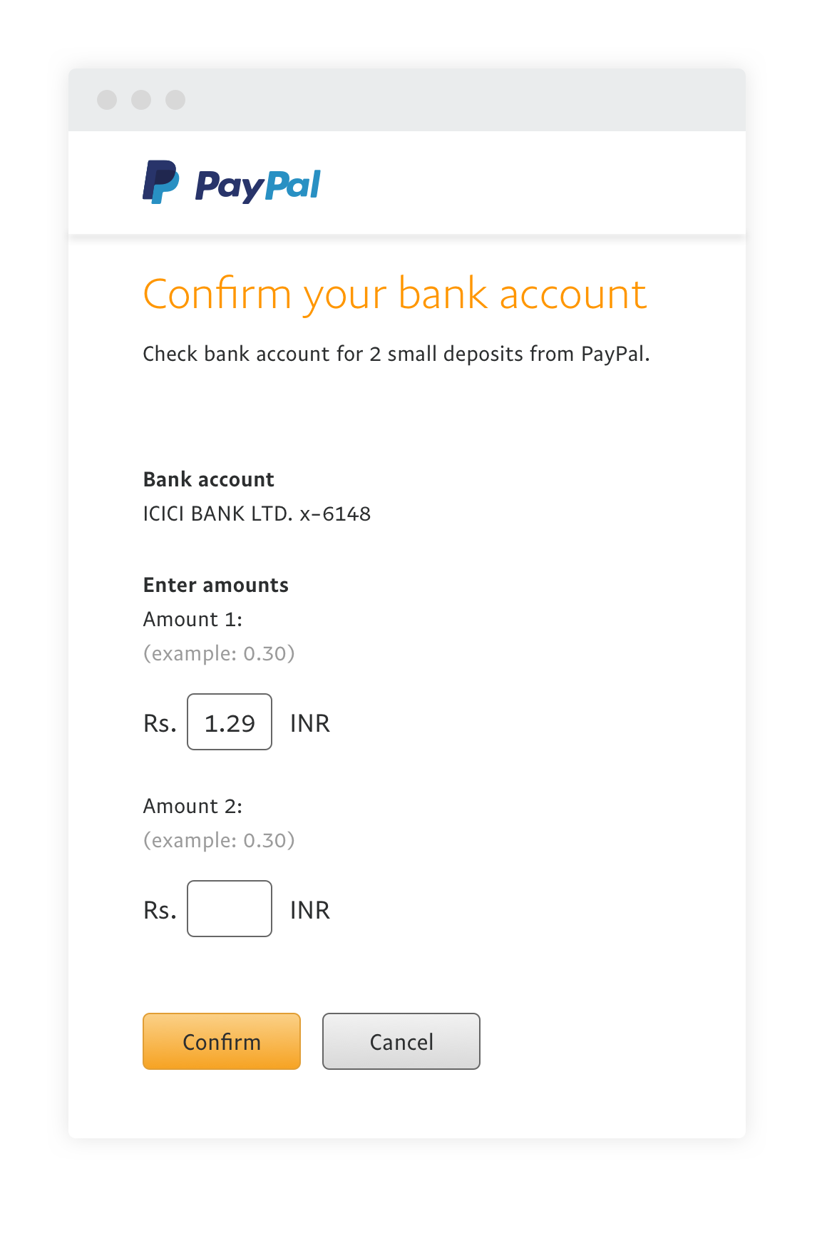 How do I confirm my bank account with PayPal? | PayPal IN